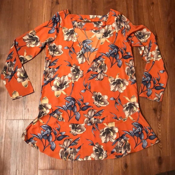 Renee C. Floral back cutout dress size M - Picture 5 of 6